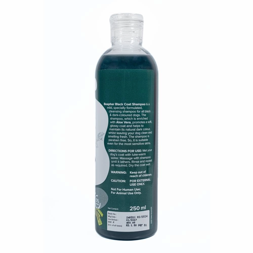 Beaphar Aleo Vera & Herbal Black Coat Shampoo for Dogs