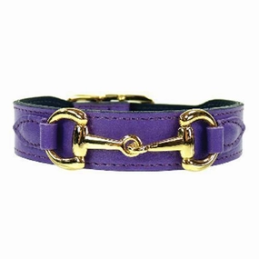 Belmont Collection Dog Collar Lavender/Gold