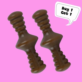 Benebone Peanut Butter Flavored Zaggler Chew Toy for Dogs | For Aggressive Chewers (Buy 1 Get 1)