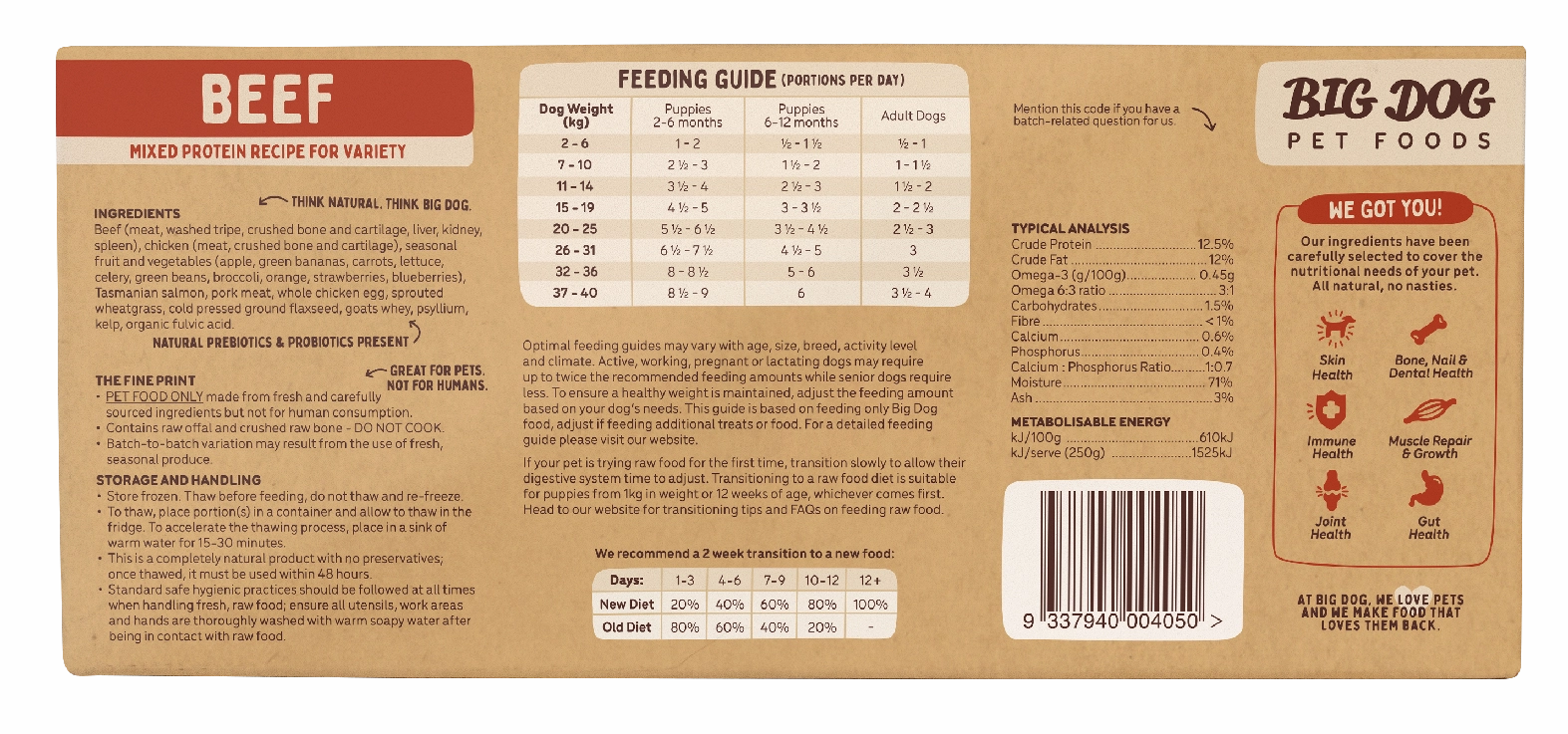 Big Dog - Beef for Dogs (3kg)