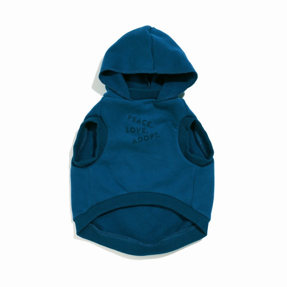 Big Full Heart Dog Hoodie Blue/Navy