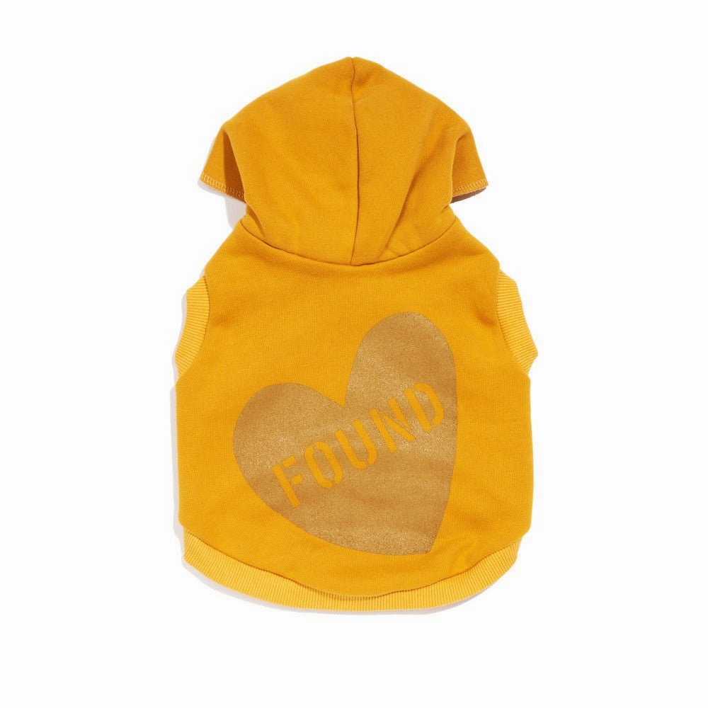 Big Full Heart Dog Hoodie Mustard Yellow/Olive