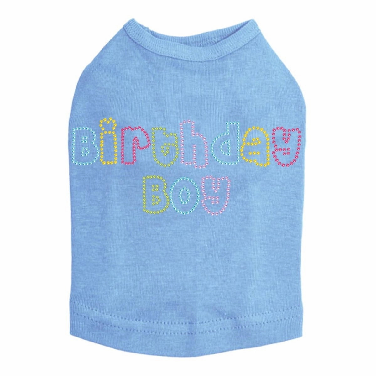 Birthday Boy Multicolor Rhinestone Dog Tank