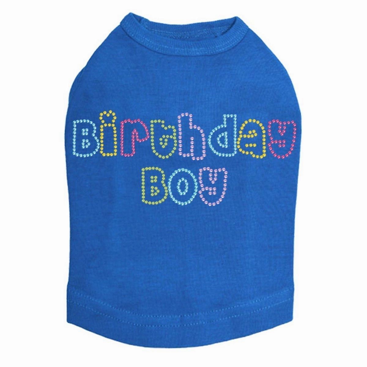 Birthday Boy Multicolor Rhinestone Dog Tank