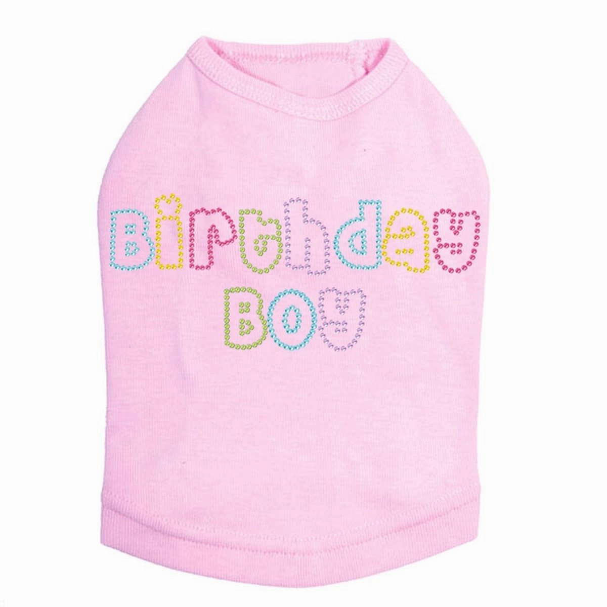 Birthday Boy Multicolor Rhinestone Dog Tank