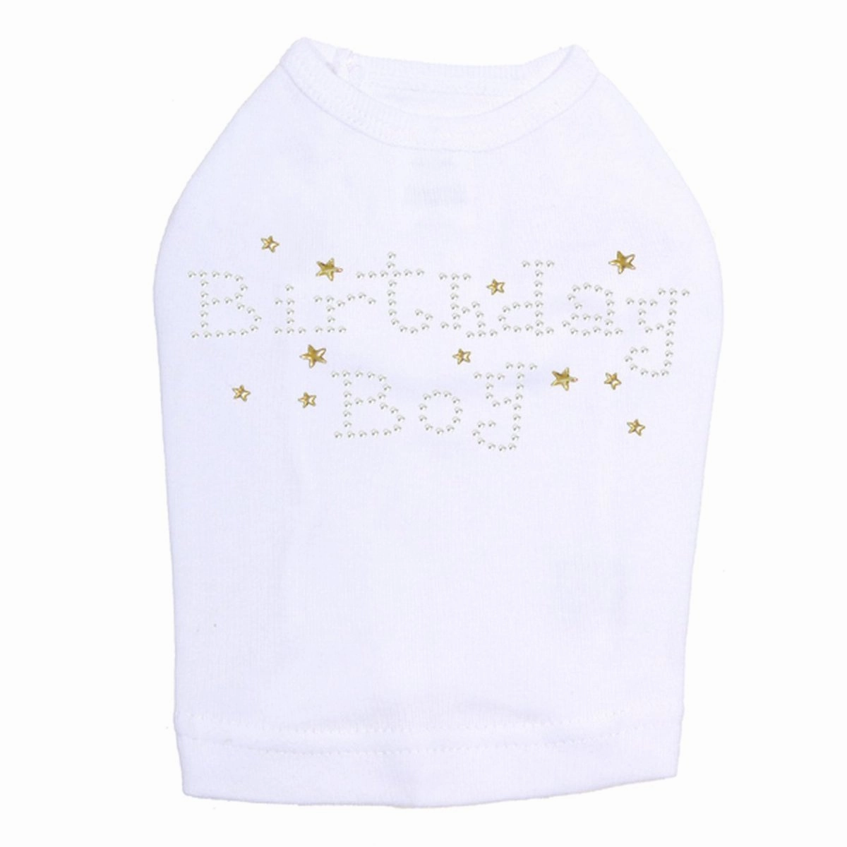 Birthday Boy With Stars Rhinestone Dog Tank