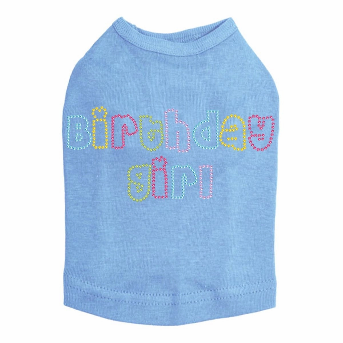 Birthday Girl Multicolor Rhinestone Dog Tank