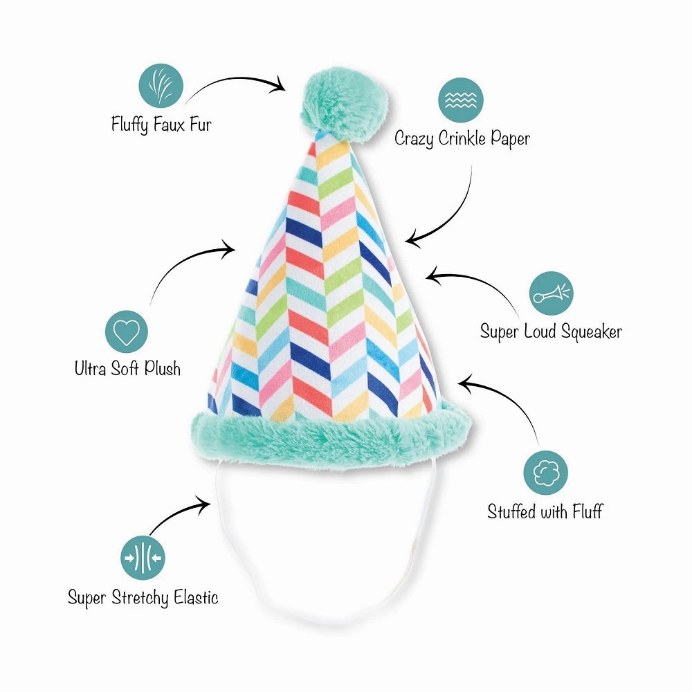 Birthday Hat Dog Plush Toy