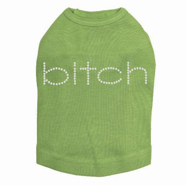 Bitch Rhinestone Dog Tank