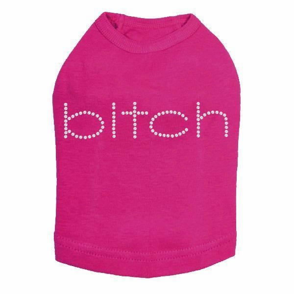 Bitch Rhinestone Dog Tank