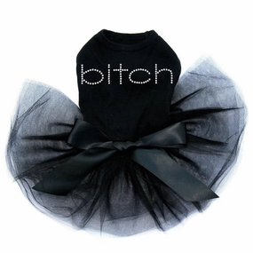 Bitch Rhinestone Tutu Dog Dress 3XL