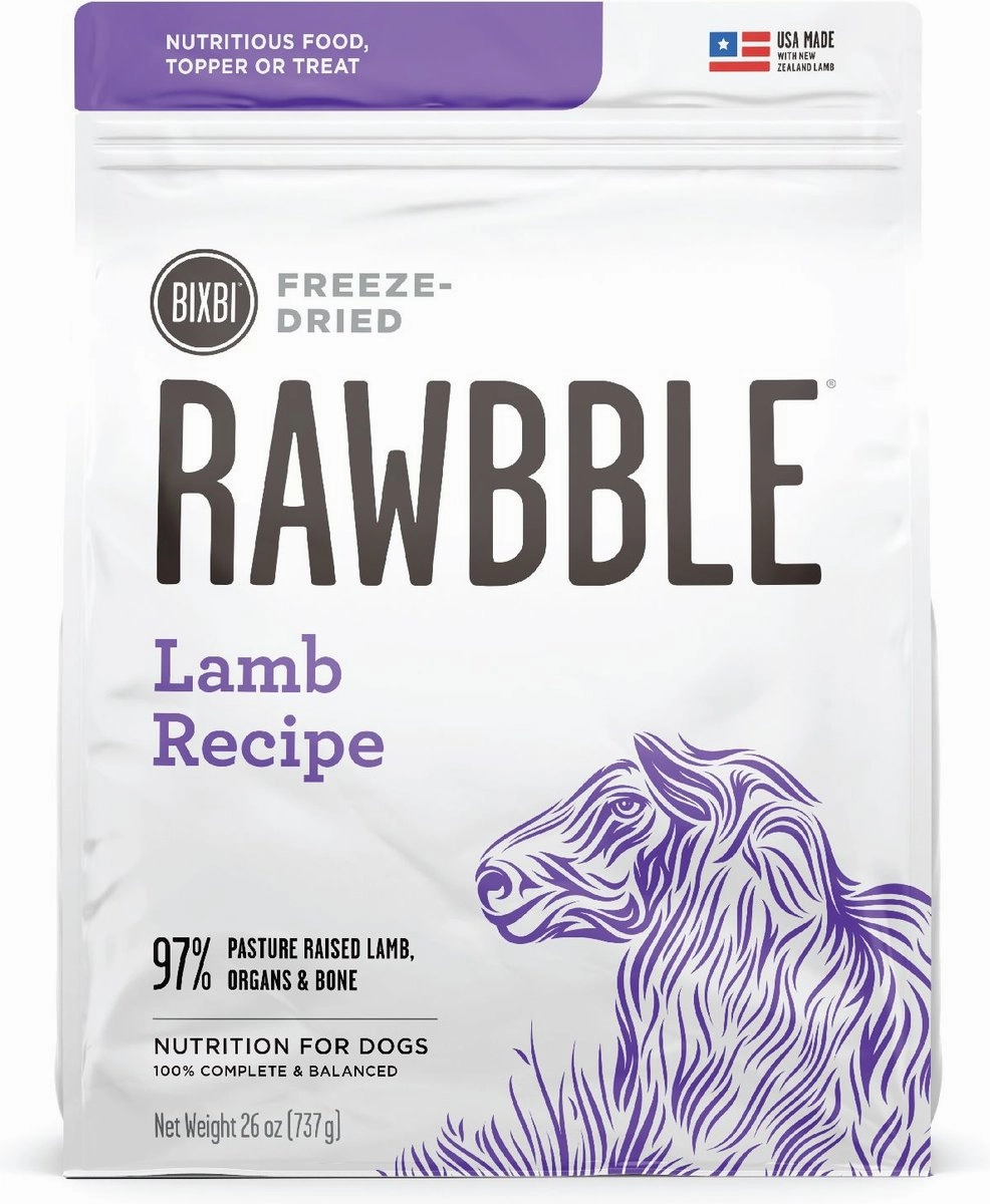 Bixbi Rawbble Freeze-Dried Lamb Recipe Dog Food