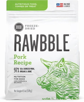 Bixbi Rawbble Freeze-Dried Pork Recipe Dog Food