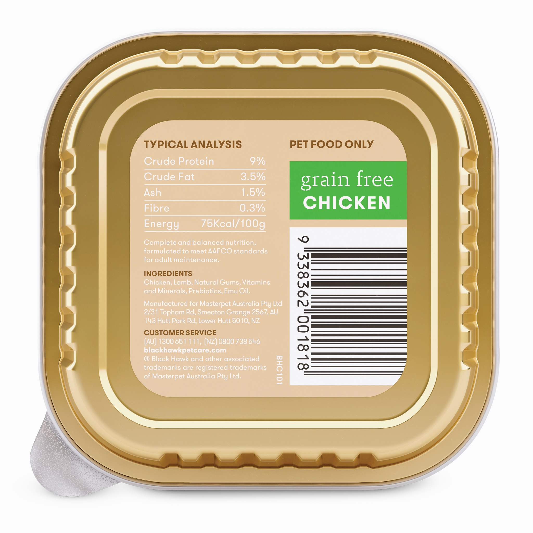 Black Hawk - Grain Free Chicken Dog Wet Food (100g)