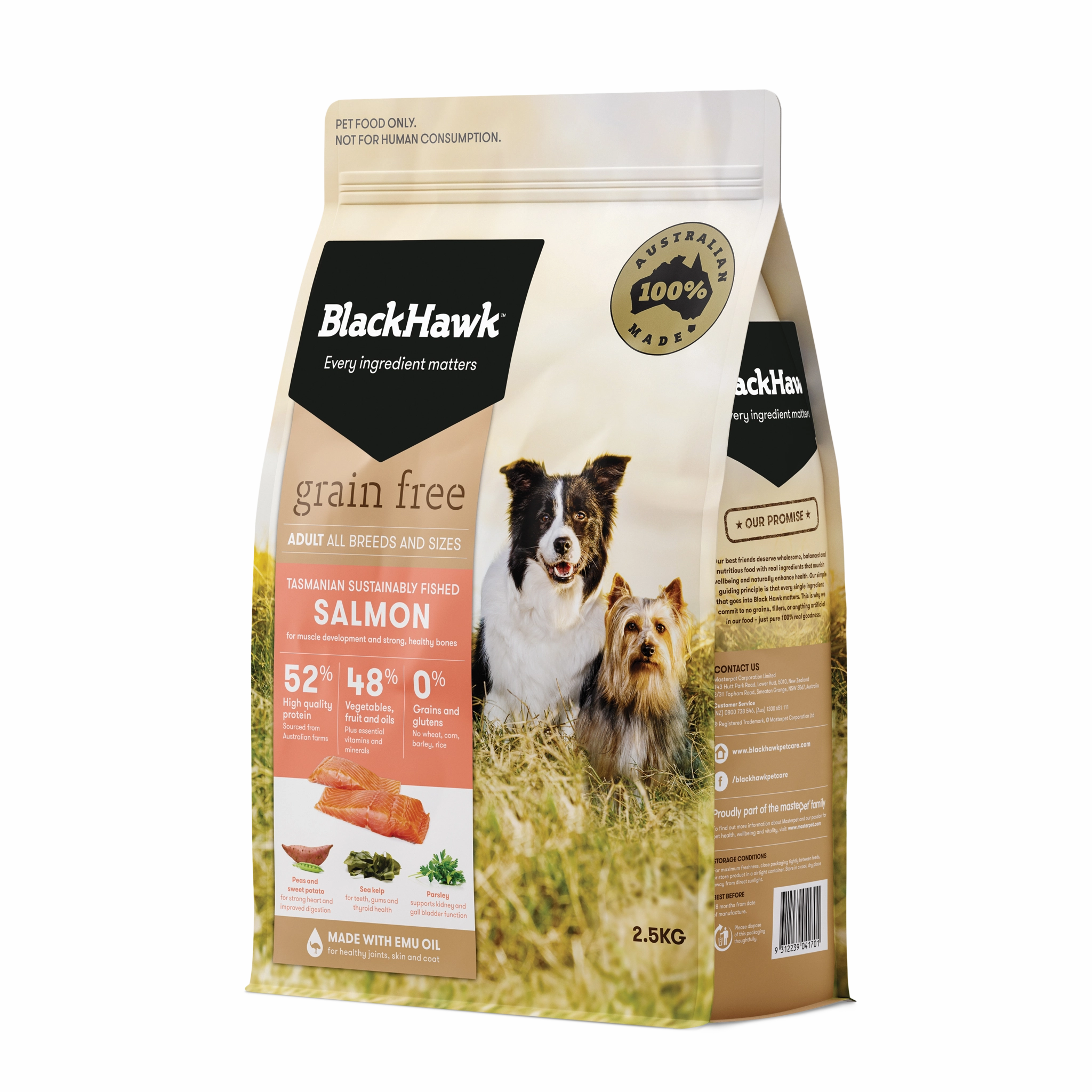 Black Hawk - Grain Free Salmon Dog Dry Food (2.5kg)