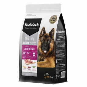 Black Hawk - Lamb & Rice Adult Dog Dry Food (3kg)
