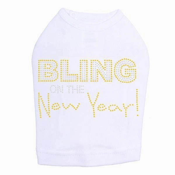 Bling On The New Year Rhinestone Dog Tank