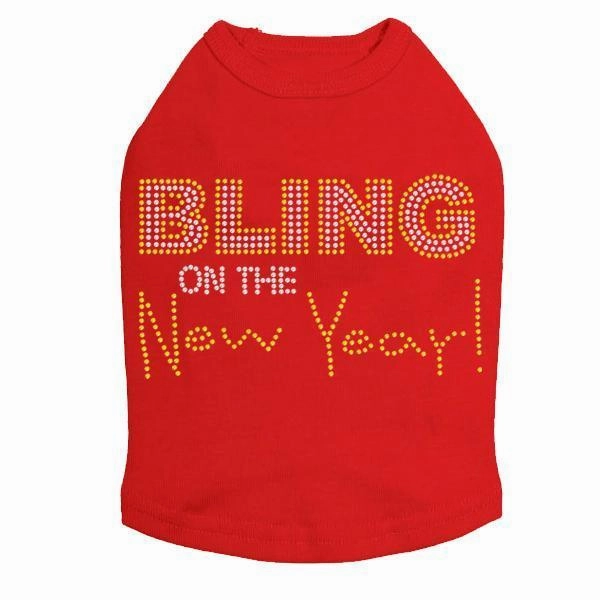 Bling On The New Year Rhinestone Dog Tank