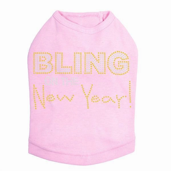 Bling On The New Year Rhinestone Dog Tank