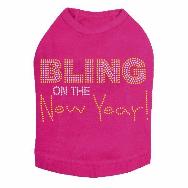 Bling On The New Year Rhinestone Dog Tank