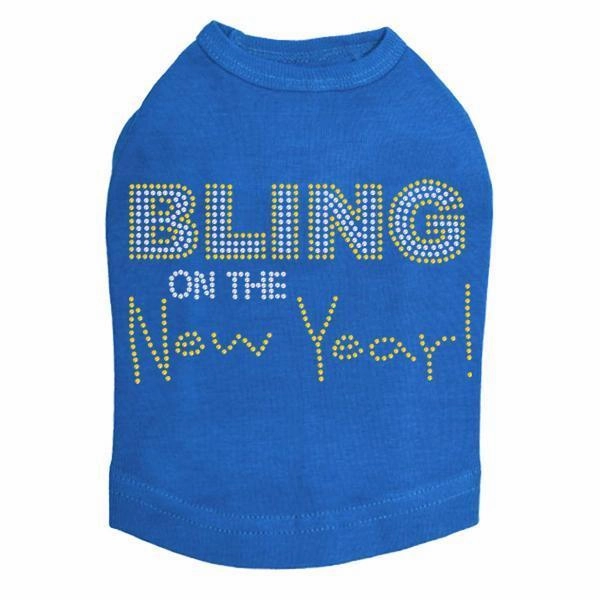 Bling On The New Year Rhinestone Dog Tank