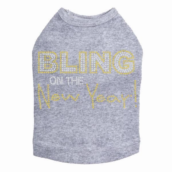 Bling On The New Year Rhinestone Dog Tank