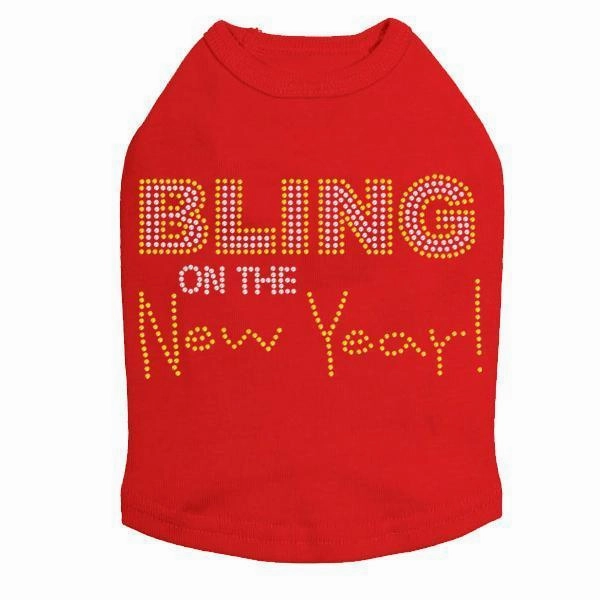 Bling On The New Year Rhinestone Dog Tank