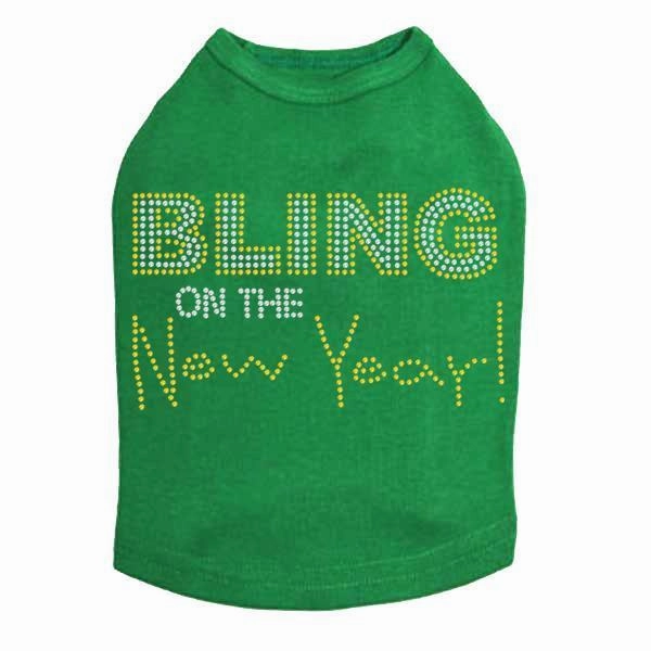 Bling On The New Year Rhinestone Dog Tank