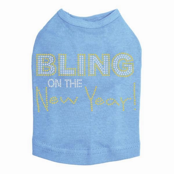 Bling On The New Year Rhinestone Dog Tank