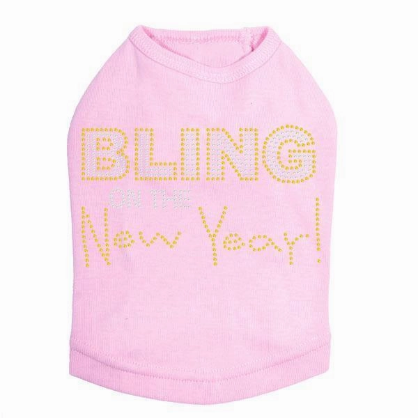 Bling On The New Year Rhinestone Dog Tank