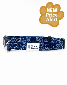 Blue and Bonnet Dog Collar