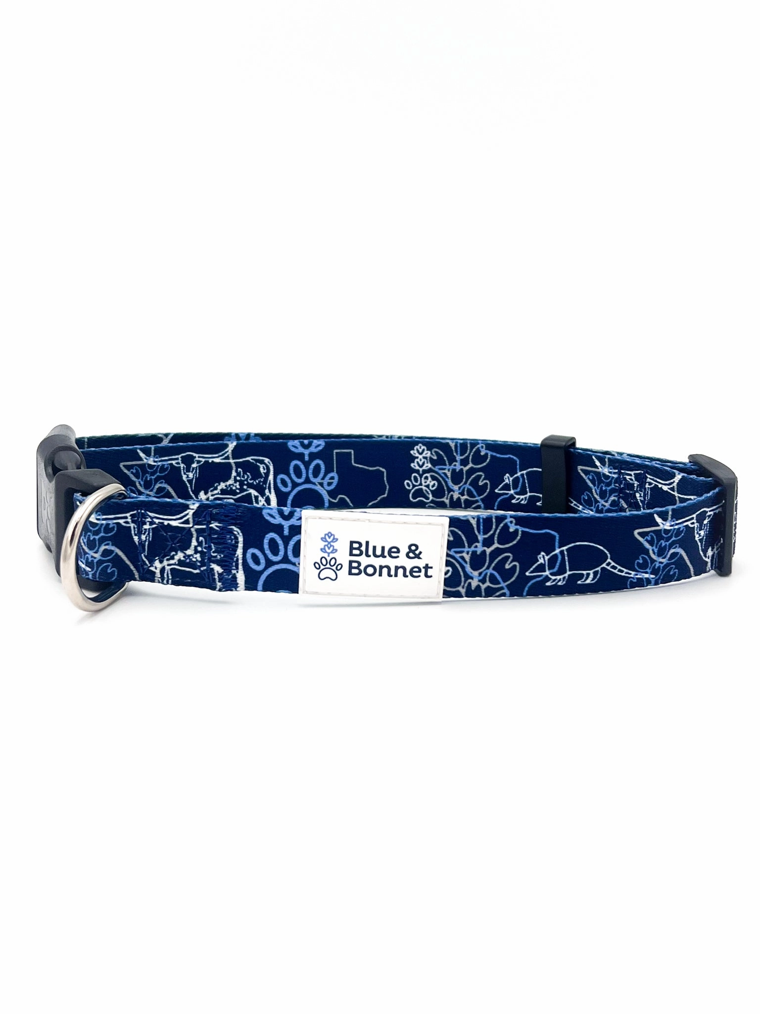 Blue and Bonnet Dog Collar
