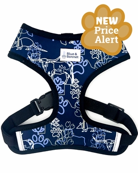 Blue and Bonnet Dog Harness
