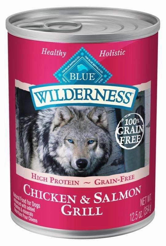 Blue Buffalo Wilderness Grain Free Salmon & Chicken Grill Canned Dog Food