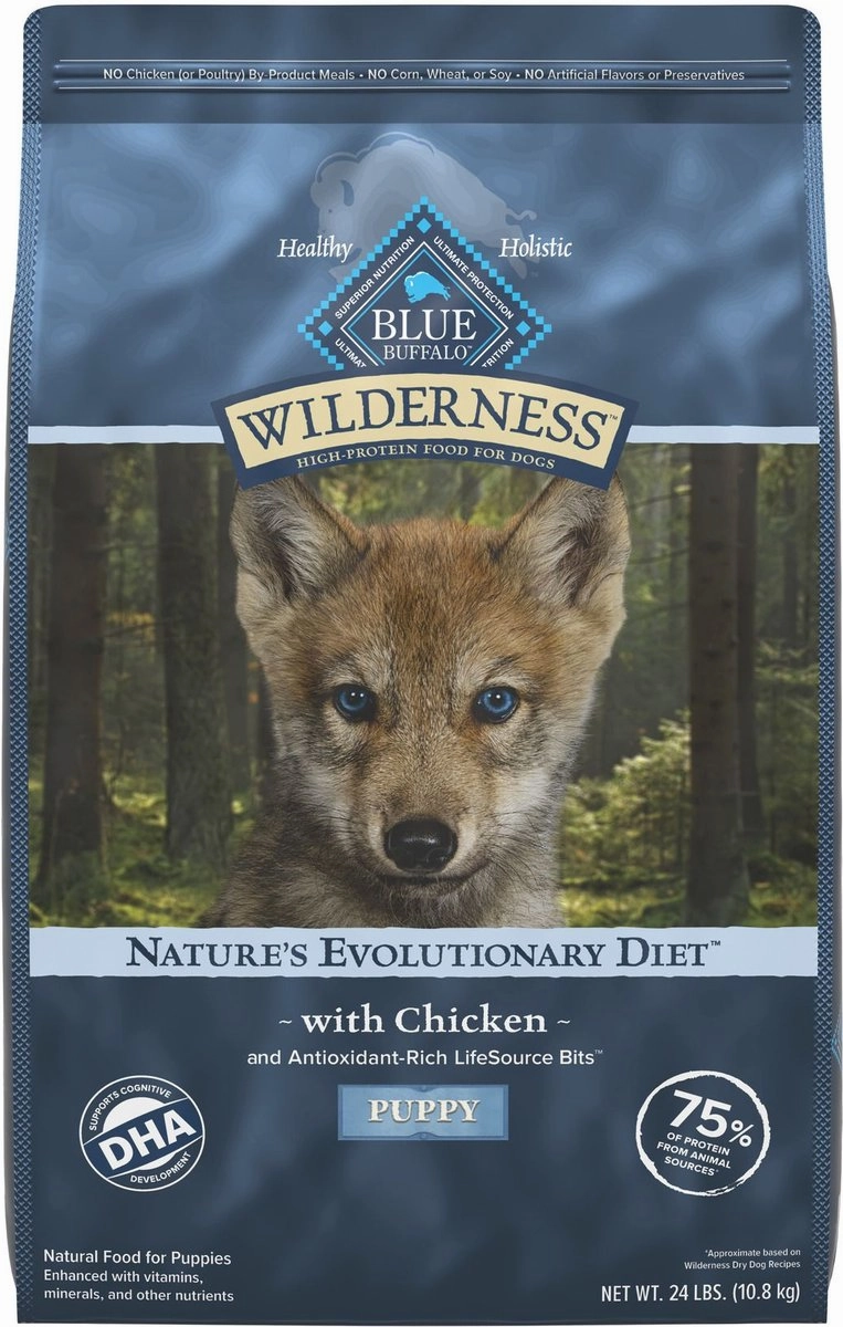 Blue Buffalo Wilderness Wholesome Grains Puppy Chicken Recipe Dry Dog Food