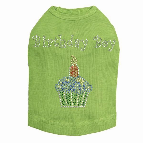 Blue Cupcake Rhinestone Dog Tank
