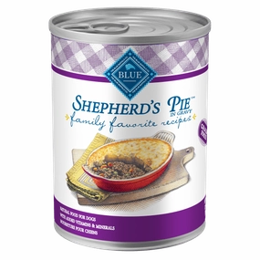BLUE Family Favorite Recipes Shepherd's Pie In Gravy Recipe Canned Dog Food
