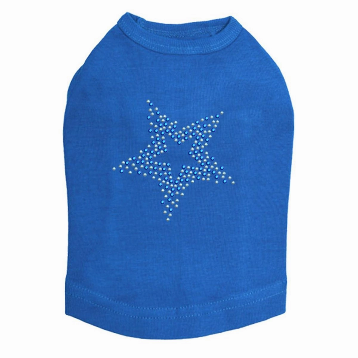 Blue Star Rhinestone Dog Tank