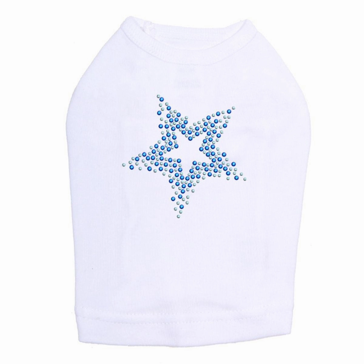 Blue Star Rhinestone Dog Tank