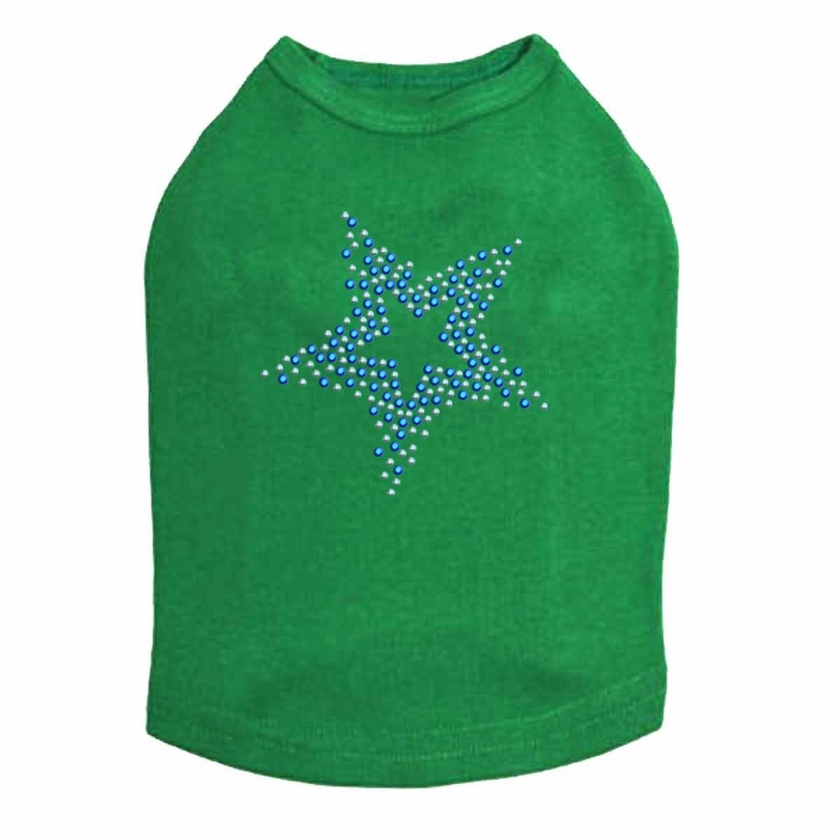 Blue Star Rhinestone Dog Tank