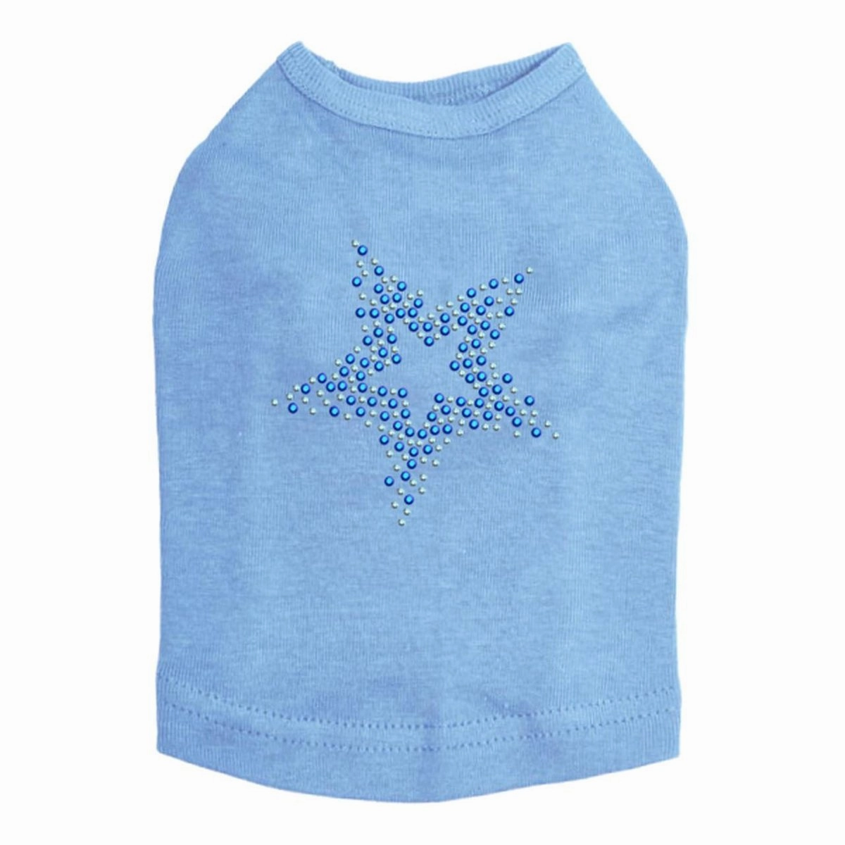 Blue Star Rhinestone Dog Tank