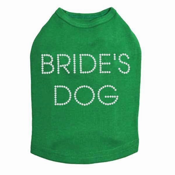 Brides Dog Rhinestone Dog Tank