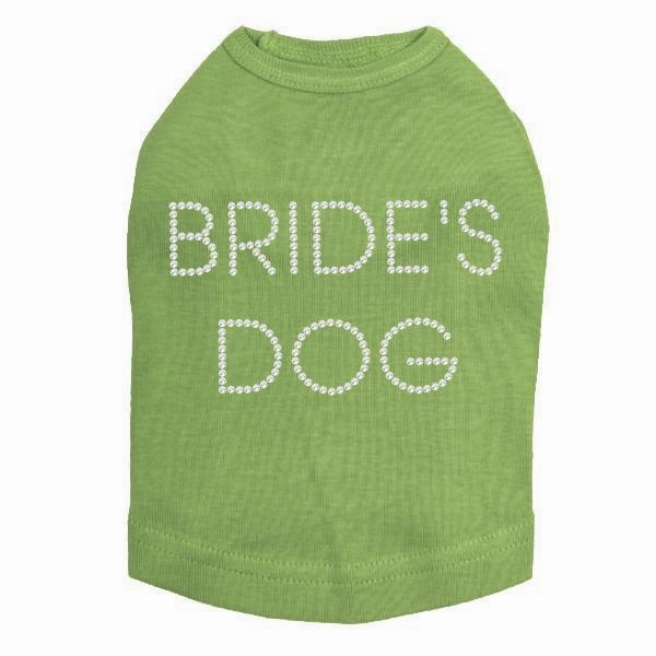Brides Dog Rhinestone Dog Tank