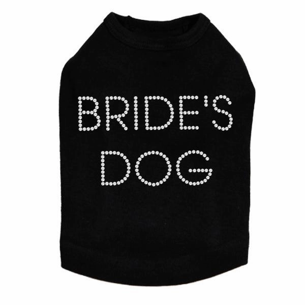 Brides Dog Rhinestone Dog Tank