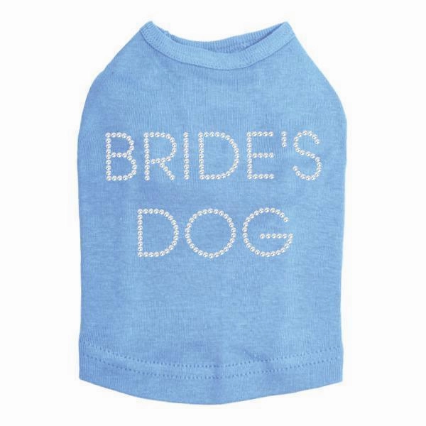 Brides Dog Rhinestone Dog Tank