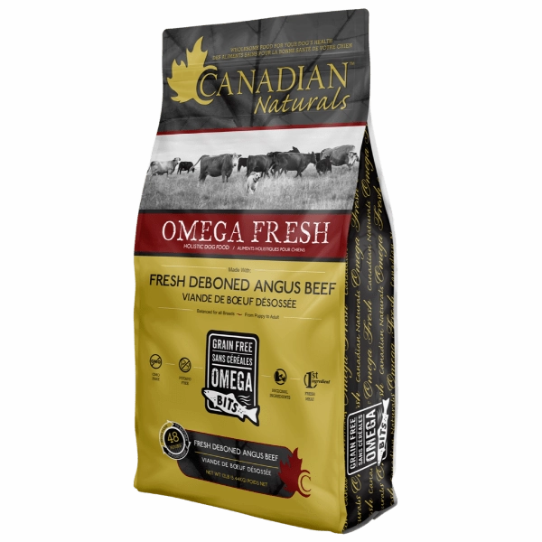Canadian Naturals Omega Fresh Deboned Angus Beef Recipe Dry Dog Food, 24lb