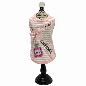 Chewnel No. 5 Perfume Sequin Dog Tank Pink