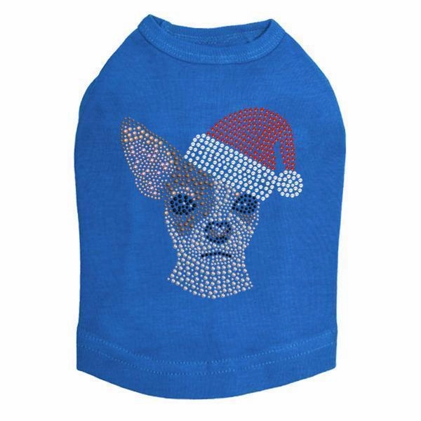 Chihuahua Santa Rhinestone Dog Tank