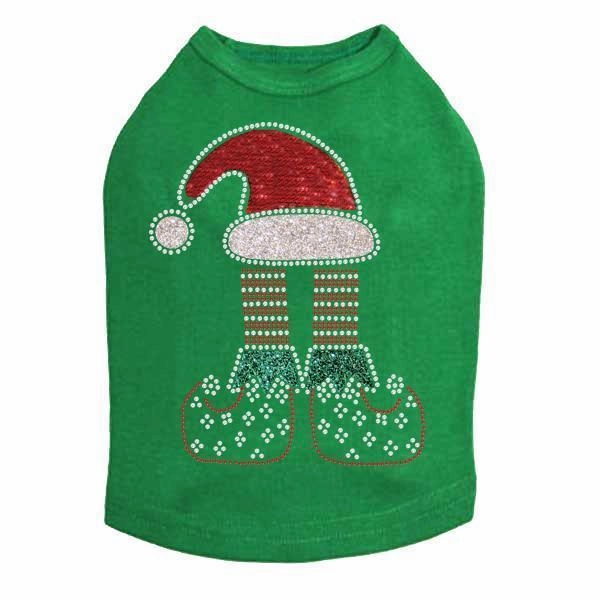 Christmas Elf Rhinestone Dog Tank