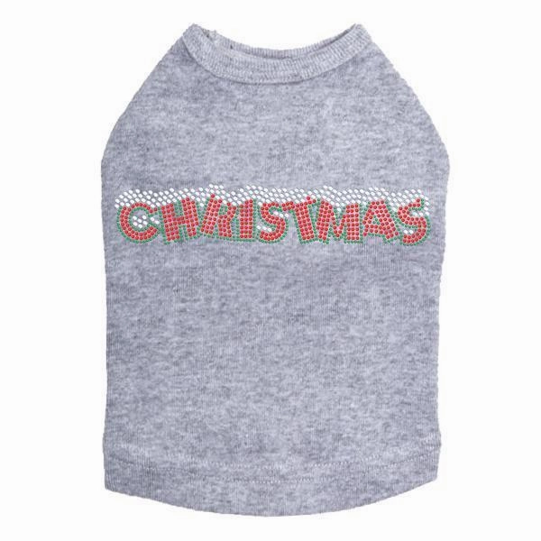 Christmas Rhinestone Dog Tank